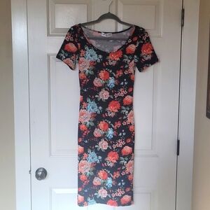 Floral bodycon midi dress